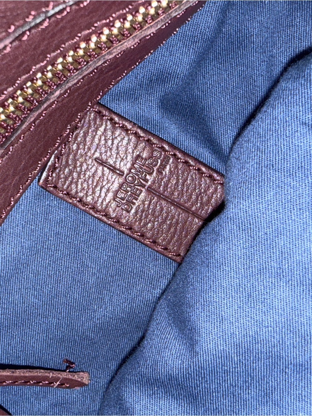 Jerome Dreyfuss “Pedro” Burgundy Leather Crossbody Shoulder Bag - Picture 8 of 16
